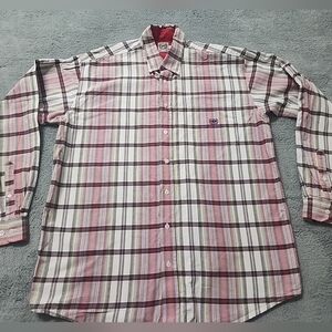 Cinch Men's Size Medium Long Sleeve Button Down Plaid Western Shirt